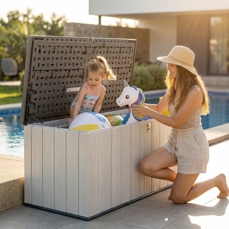 Boxism Outdoor Storage Cabinet Floor-Standing Large-Capacity Storage Box Courtyard Organizer Deck Cabinet Boxism Outdoor Storage Cabinet Floor-Standing Large-Capacity Storage Box Courtyard Organizer Deck Cabinet