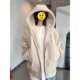 Douyin's same style velvet thickened hooded cotton jacket