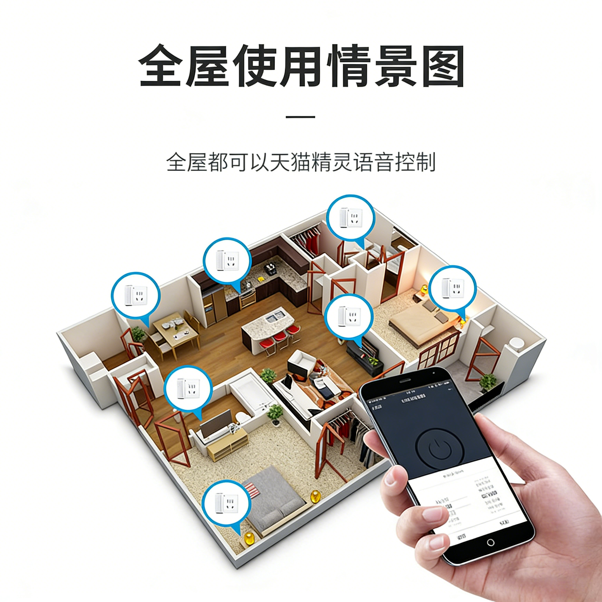 Tuya Wifi Smart Socket Remote Control Power Statistics Timer Switch Water Heater Air Conditioner Electric Kettle Plug