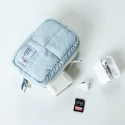 Multifunctional Cosmetic Storage Bag, Travel Portable Coin Purse, Small Power Bank, Data Cable Bag, Thickened and Anti-Collision
