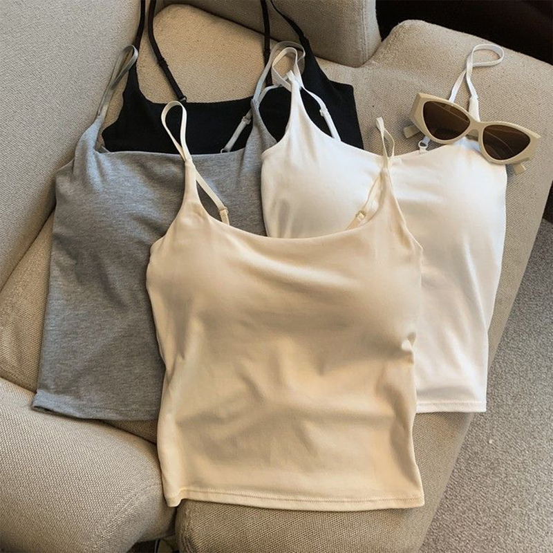 Purely Sensual Hot Girl Camisole with Beautiful Back, Adjustable Straps, Padded, Can Be Worn as Outerwear or as an Inner Layer, Slimming Design, Base Layer Top