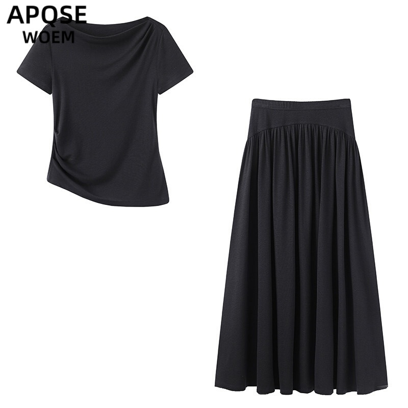 Enoswangjing Official official store 2026 Spring New Arrival Casual Knitted Two-Piece Suit for Women 9290