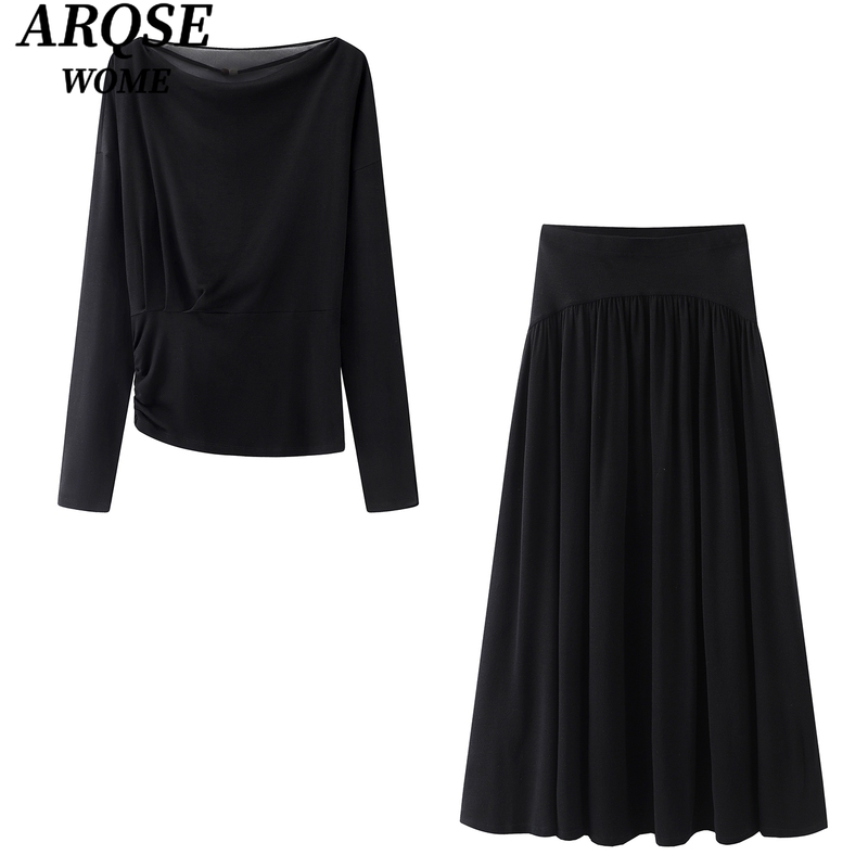 Ainoswangjing Official official store 2026 Spring New Casual Knitted Two-Piece Suit for Women 1111/2140