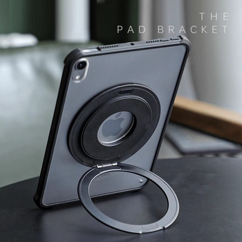 Magnetic Ring Holder for Tablet, Compatible with Apple Stand, iPad Ring Holder with Metal Magnetic Ring, 360-Degree Rotating Adhesive, Portable, Strong Adsorption, Ultra-Thin, Car Mount, Foldable Back Clip, Adhesive Patch