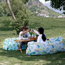 Camping inflatable sofa music festival picnic portable single double reclining sleeper inflatable sofa air