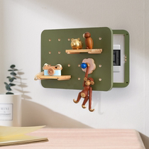 Meter box decorative painting hole board storage rack Nordic style entrance wall hanging storage rack multimedia weak current box shielding