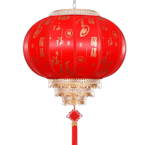 Une grande lanterne rouge en plein air Customized 2024 new round sheepskin pendentif léger une paire de chinois New Year Imitation Ancient Wind Palace Lantern