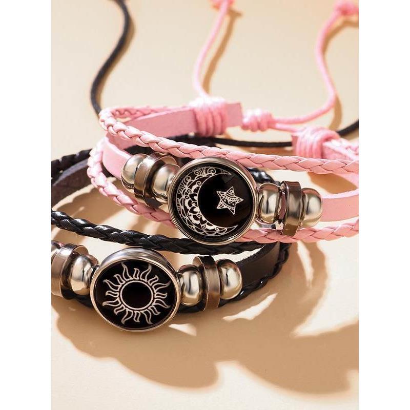 Best Friends Can'T Remotely Sense Each Other's Bracelets, Sun and Moon Couple Bracelets, Smart Luminous Bracelets, Unisex Woven Bracelets Best Friends Can'T Remotely Sense Each Other's Bracelets, Sun and Moon Couple Bracelets, Smart Luminous Bracelets, Unisex Woven Bracelets