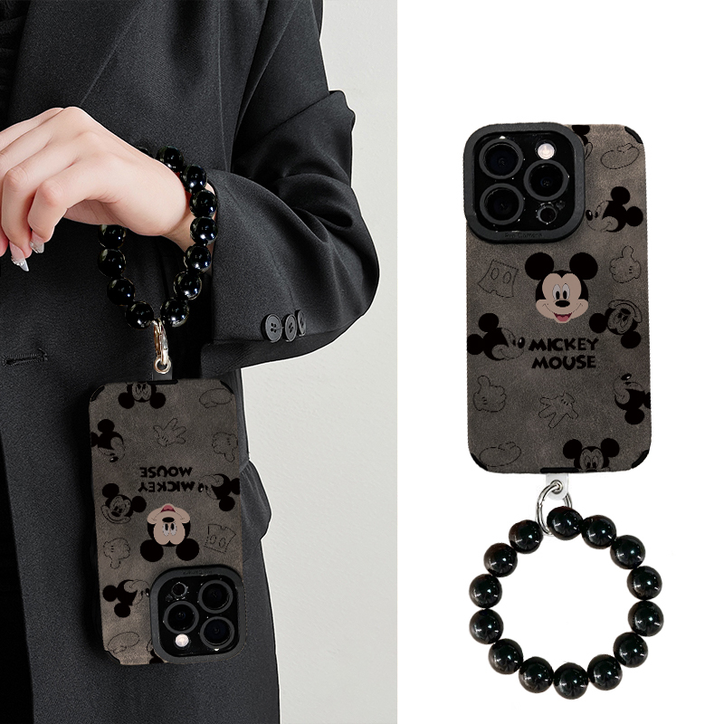Suitable for Apple 16 Phone Case, Cute 17, 15 Pro Max New Women's Model, 14 Plus Cartoon Mouse, iPhone 13 Silicone, 12 Pro Niche, 11 Autumn/Winter, XS Max Anti-Drop, Xr Suede Protective Cover