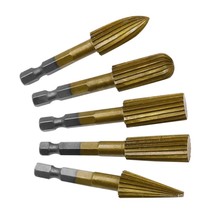 Hot selling electric grinding head 6 3mm handle hexagonal handle 5-piece special-shaped file set high-speed steel woodworking rotary file