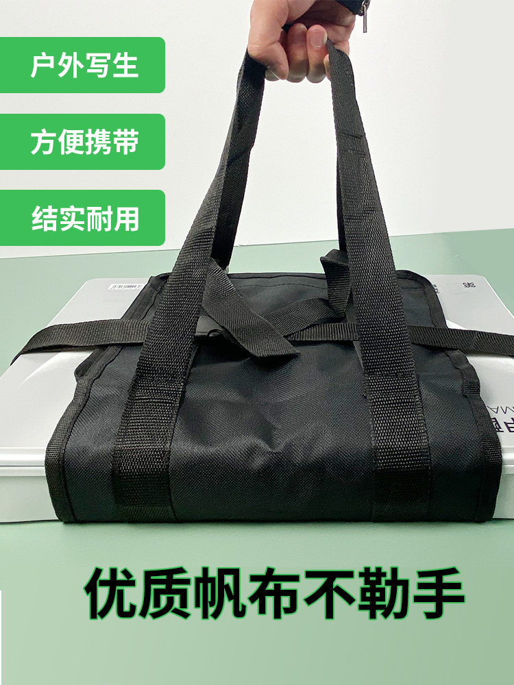 Gouache Paint Tote Bag Canvas Handle Strap Green Bamboo Mia Jelly Paint Set Universal Wen Cui Matisse Adjustable Fixed Portable Storage Strap Art Student Art Exam Color Mixing Box Bag