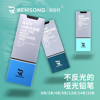 Ruimengte All-Matte Pencil 138 Series, Graphite 12B Pencil for Art Students, Ruimengte Non-Reflective, Non-Toxic, Easy to Sharpen, Exam 14B Extra-Thick Charcoal Pencil, Professional-Grade Art Student Drawing Pencil