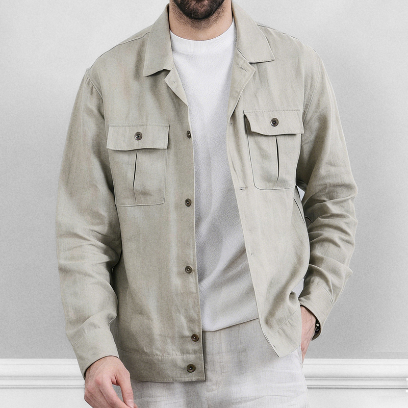 Gifishilow Hong Kong Light Luxury New Style Old Money Hunting Jacket Men's Spring and Summer Loose Casual Breathable Workwear Jacket