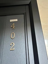 Magnetic hollow retro digital door number porch custom entry door high-end door number plate digital house number