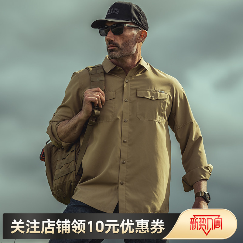 5.11 Shooter Long-Sleeved Tactical Shirt American 511 Summer Outdoor Thin Breathable Men's Top 72521