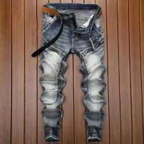 2024 New Style Automne Mens Jeans Vintage Solid Color Classi