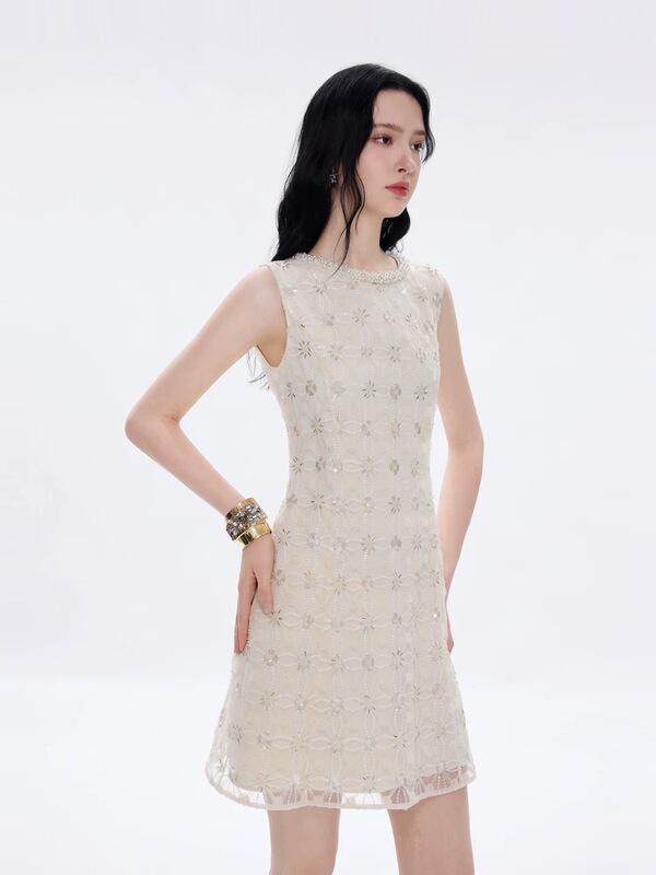 Rhein High-End Light Luxury Noblewoman Gown Dress with Heavy Beading and Sequins Starlight Dress Summer 26 Rhein High-End Light Luxury Noblewoman Gown Dress with Heavy Beading and Sequins Starlight Dress Summer 26