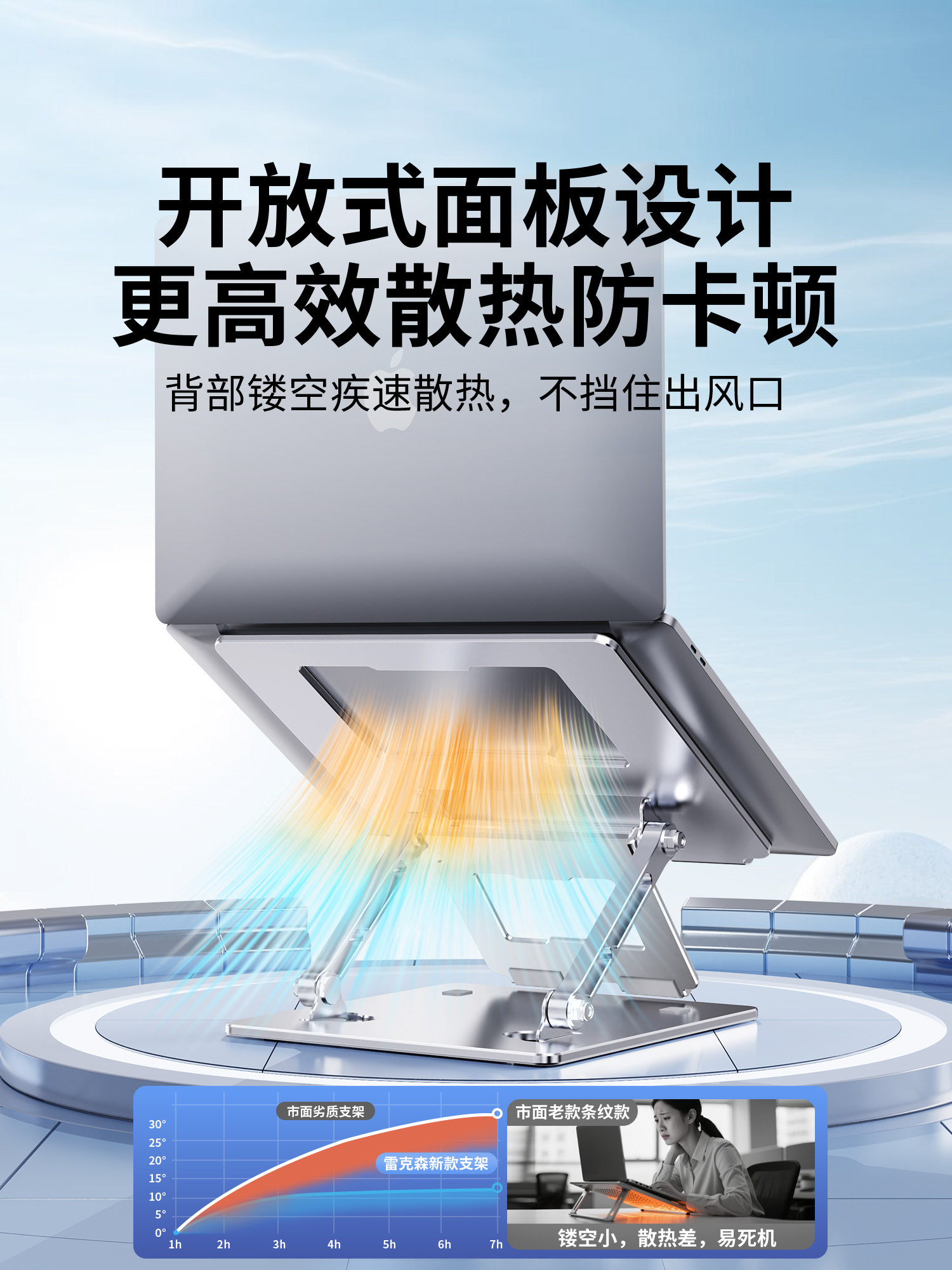 Lexus Laptop Stand Is Suitable for Macbook, Huawei, Portable Tablets, Gaming Laptops, Desktop Brackets, Cooling Vertical Stands, Industry Innovation, Adjustable Height, Foldable, Height-Increasing Stand