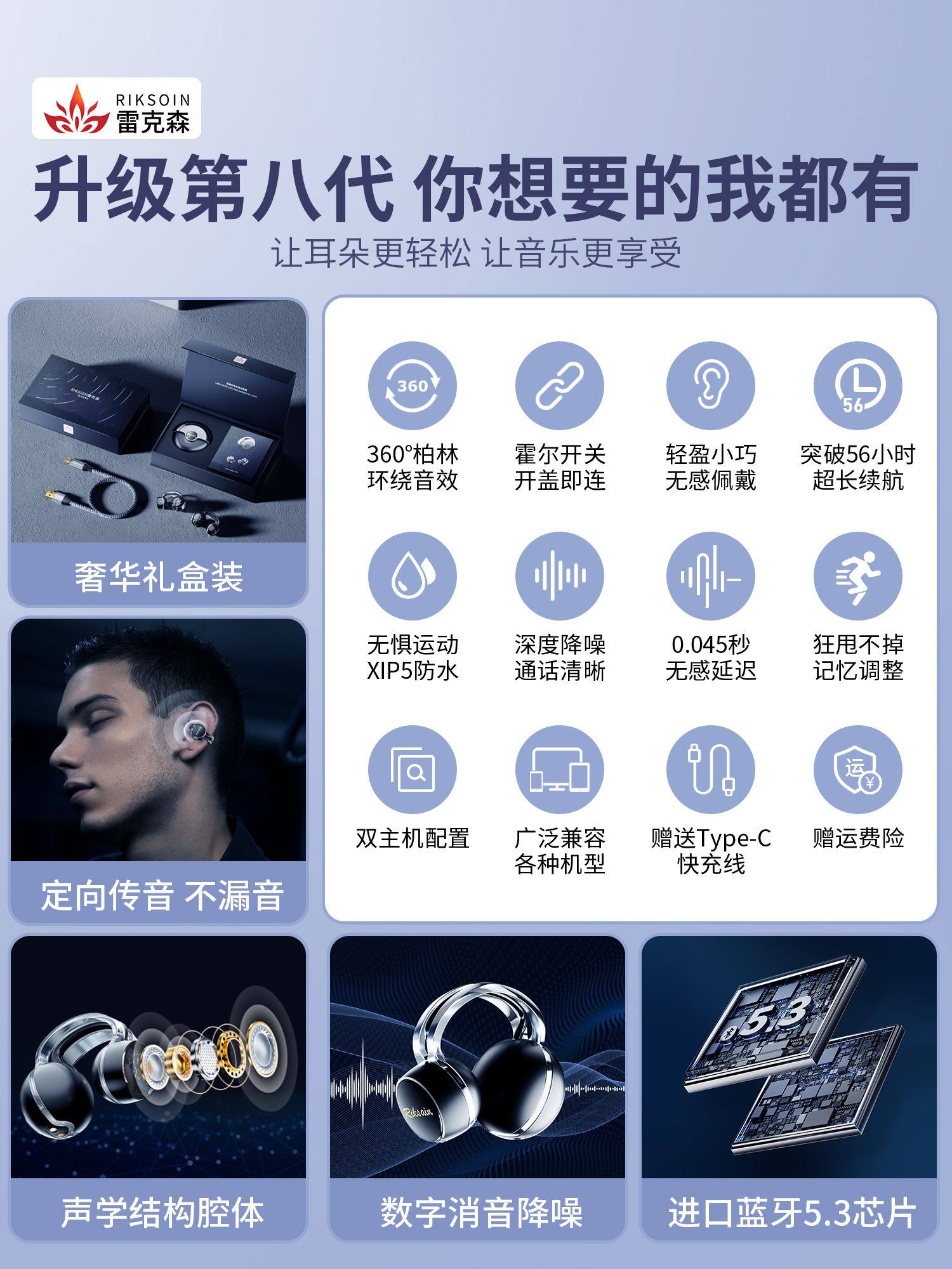 Lexon Bluetooth Headset Bone Conduction Sports Non-In-Ear Wireless Ear Clip Type True Noise Reduction 2023 New Carbon Fiber