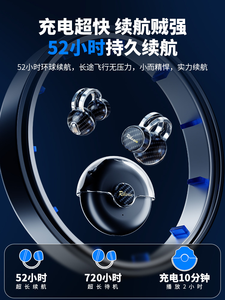 Lexon Bluetooth Headset Bone Conduction Sports Non-In-Ear Wireless Ear Clip Type True Noise Reduction 2023 New Carbon Fiber