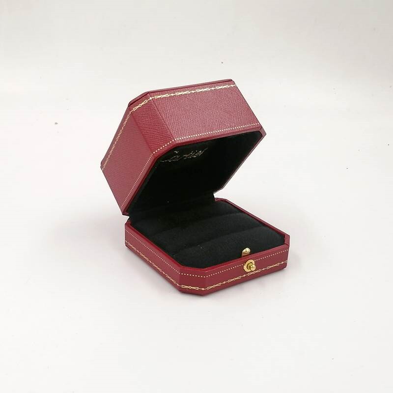 Rounded corners First decorated case Red upscale Courting Wedding RING BOX FOR RING BOX RETRO RING BOX SUITABLE FOR CARDIANE-TAOBAO