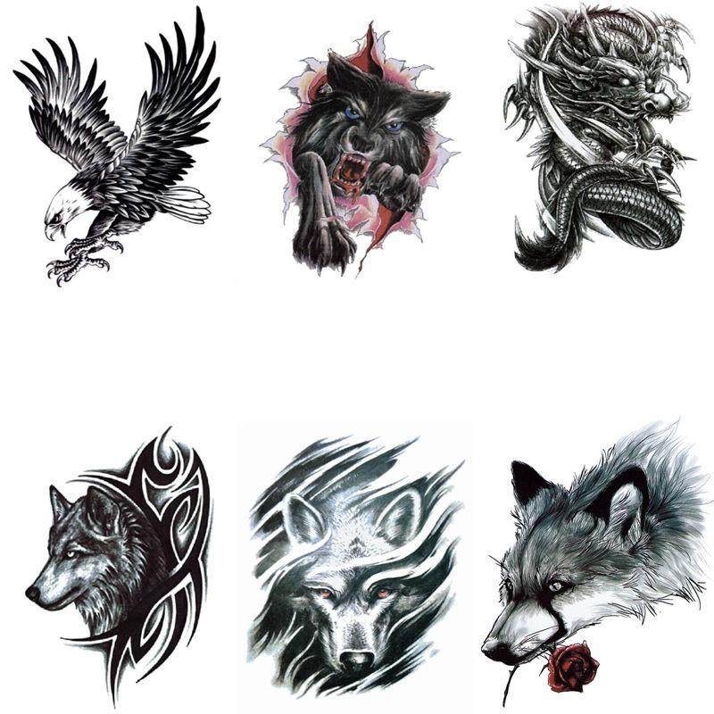 Society Men And Women Personality Tattooed Stickers Waterproof Persistent Students Stickers Emulate Wolverine Scorpion Boy Child Stickup-Taobao