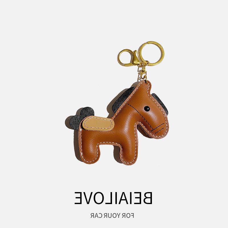 Suitable for Hermès Bag Accessories, Small Horse Bag Charms, Car Keychain Pendants, Women's Keychain Rings, High-End Feel Suitable for Hermès Bag Accessories, Small Horse Bag Charms, Car Keychain Pendants, Women's Keychain Rings, High-End Feel