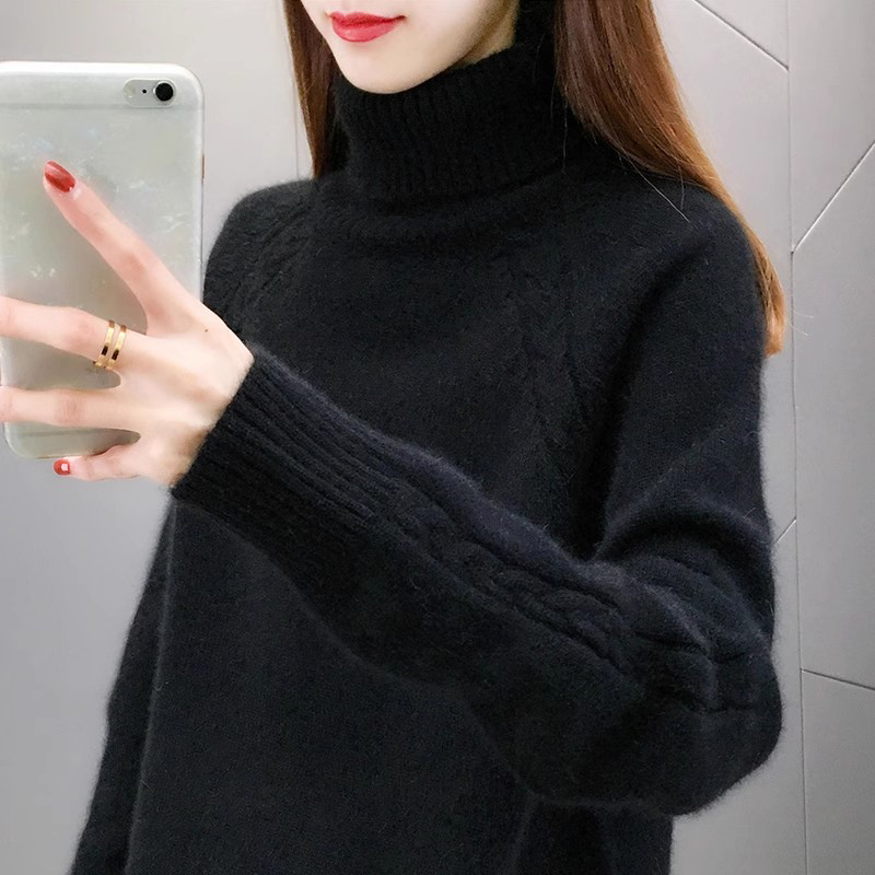 Women's Wool Sweater Made in Ordos City, High-Neck Pullover Knit, Cashmere Base Layer, Thick Style Women's Wool Sweater Made in Ordos City, High-Neck Pullover Knit, Cashmere Base Layer, Thick Style