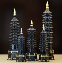 202XVI Wenchang Tower Pure Copper 143-layer Pendulum Die-cast Fine Brass Parts Tower Gold List Learn Metal Craftsmanship