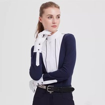 Hello Horse spring and summer childrens adult riding equestrian T-shirt long-sleeved equestrian top rider top