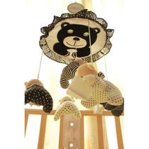 Electric baby plush bed bell fabric wind chime music rotating rattle baby car hanging soothing toy birth gift