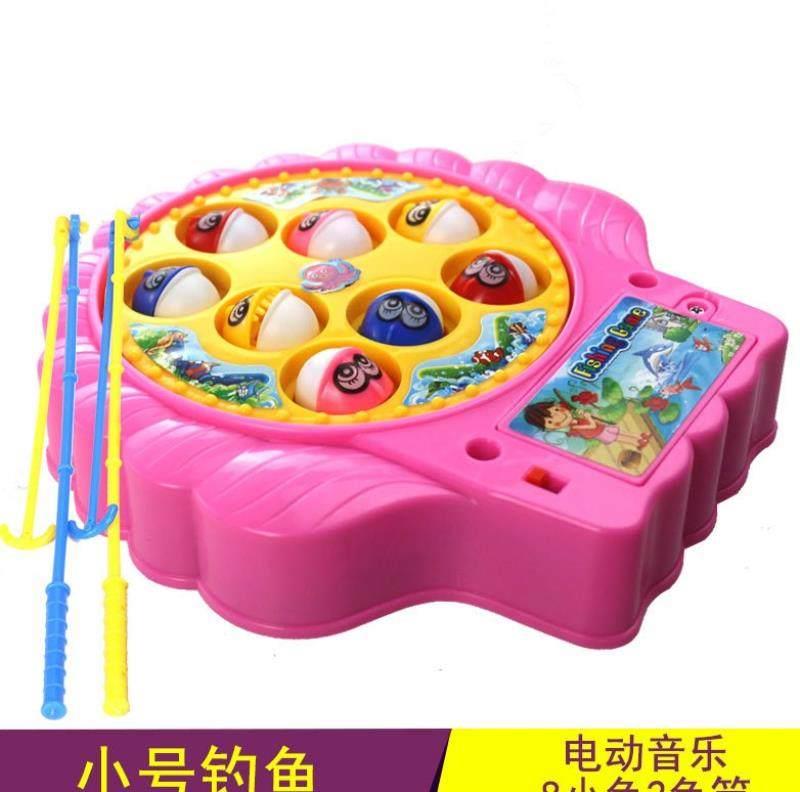 Rotating night market toddler fishing toy pool set parent--Taobao
