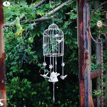 Garden birds nest ornaments bird feeders flower inserts garden decoration ornaments retro old photography props