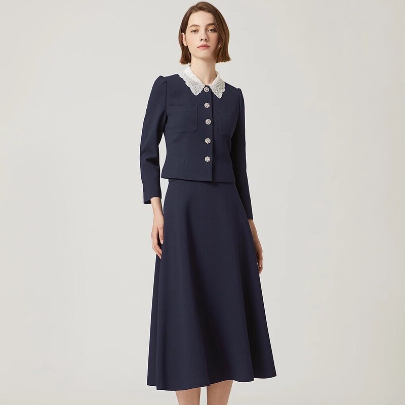 Mozo Mall's Same Style Qianjin Madeleine Waist-Cinching Jacket 2026 New Fashion Slim Long-Sleeve Short Coat