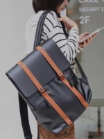 Ноутбук, рюкзак подходит для мужчин и женщин, вместительный и большой ранец, сумка через плечо для школьников для путешествий, из натуральной кожи, подходит для студента