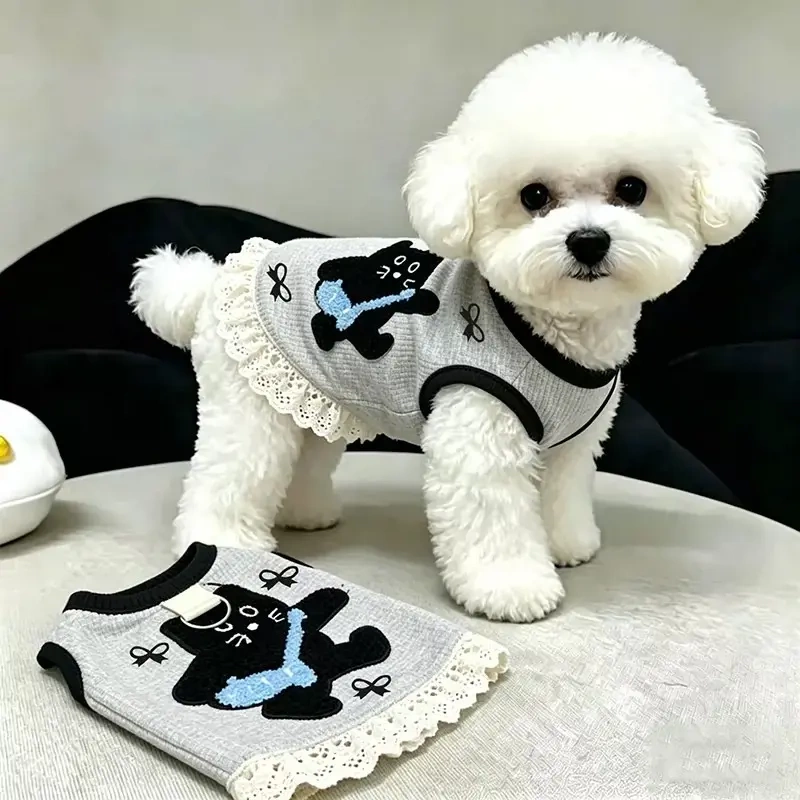 Pet Puppy Clothes Summer Maltese Bichon Teddy Schnauzer Small Puppy Stylish Vest Thin Style
