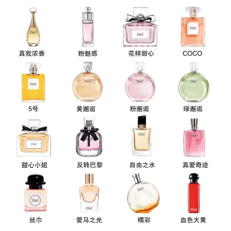 Authentic Q-Version Perfume Sample, True Self-Reversal, Paris Green, Coco Silk Scarf, Long-Lasting Fragrance, Light Fragrance for Women