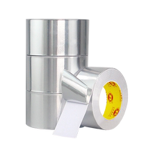 Widened aluminum foil tape high temperature resistant range hood exhaust pipe waterproof leak-proofing sealing tape shielding strong and weak electricity tin foil paper industrial single-sided glue pipe self-adhesive aluminum foil paper tape anti-aging