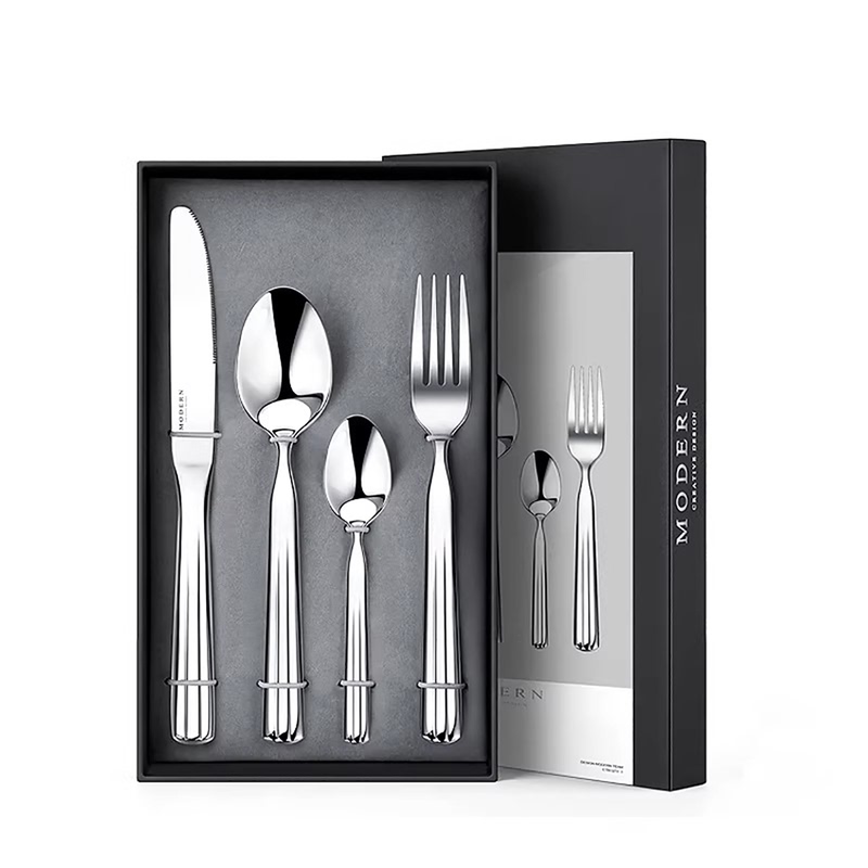 German Light Luxury Style Western-Style Cutlery Set, Stainless Steel Steak Knife, Fork, and Spoon, High-End and Exquisite, Perfect as a Housewarming Gift