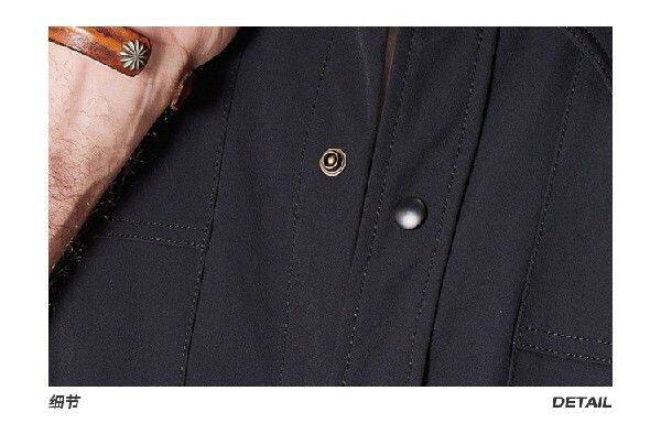 Джинсовая рубашка high-end tooling shirt jacket men's 2023 winter new cotton v Other