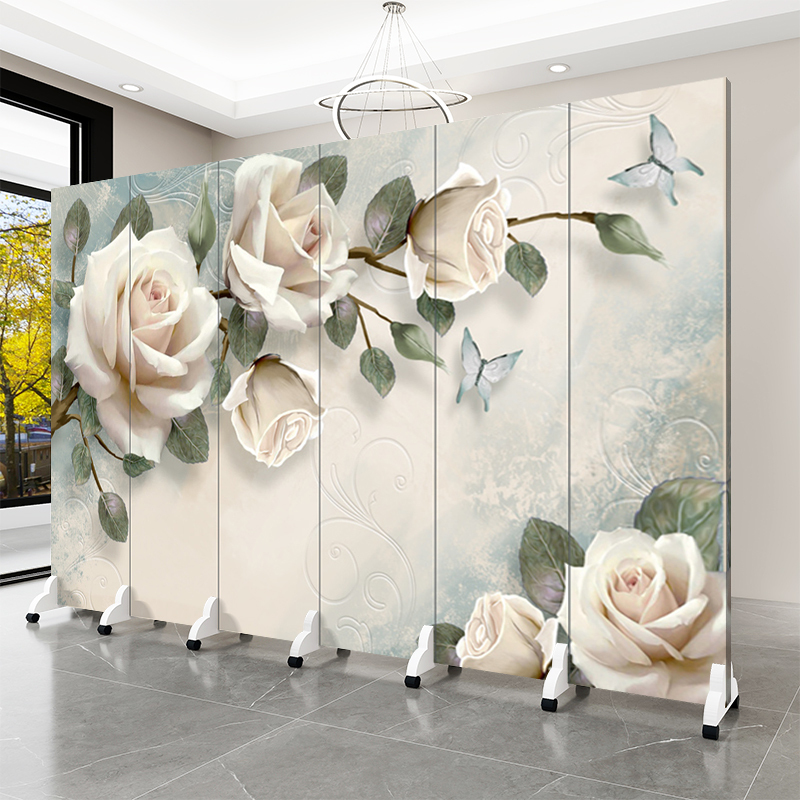 Flower Screen Partition, Pastoral Scenery, Flower Wall for Photography, Cafe, Milk Tea Shop, Dessert Shop, Flower Shop, Restaurant, Foldable