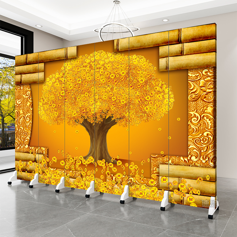 Money Tree, Prosperity Tree, Folding Screen Partition, Living Room, Stylish Entrance, Fortune-Attracting, Wealth-Enhancing, Feng Shui, Double-Sided Decorative Wall Money Tree, Prosperity Tree, Folding Screen Partition, Living Room, Stylish Entrance, Fortune-Attracting, Wealth-Enhancing, Feng Shui, Double-Sided Decorative Wall