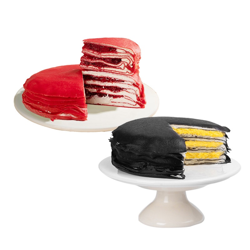 【2件更优惠】熊治白金榴莲千层蛋糕黑刺果肉动物奶油金枕甜品