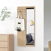 Zhishi invisible closable hole board full-body push-pull full-length mirror entry wall-mounted wall-mounted hidden solid wood entrance mirror