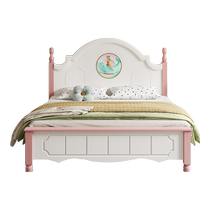 Monroe Bailan solid wood childrens bed boy single bed European style 1 2m bed American style teen girl princess bed