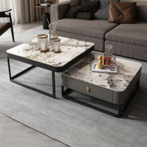 Colour Meter Bon Tea Table Light Lavish Rockboard Tea Table Modern Living Room Home Internet Red Designer Money-size tea table combinations