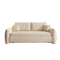 Dongwo Nuosiduo Cream Style Multifunctional Small Apartment Sofa Bed Cat Scratch Leather Bedroom Living Room Technology Flannel