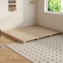 Milang Japanese-style tatami moisture-proof solid wood lattice frame floor-standing bed frame rental house low bed floor bed bed board dragon frame