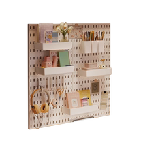 Rama red desk hole board storage rack wall accessories wall desktop wall-mounted punch-free partition shelf