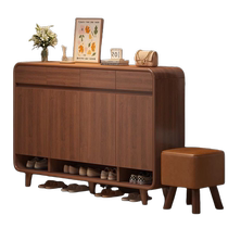 Hexuan Shoe Cabinet Home Door 2024 New Popular Entrance Entrance All-in-One Solid Wood Storage Cabinet Indoor Shoe Rack